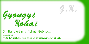 gyongyi mohai business card
