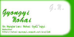 gyongyi mohai business card